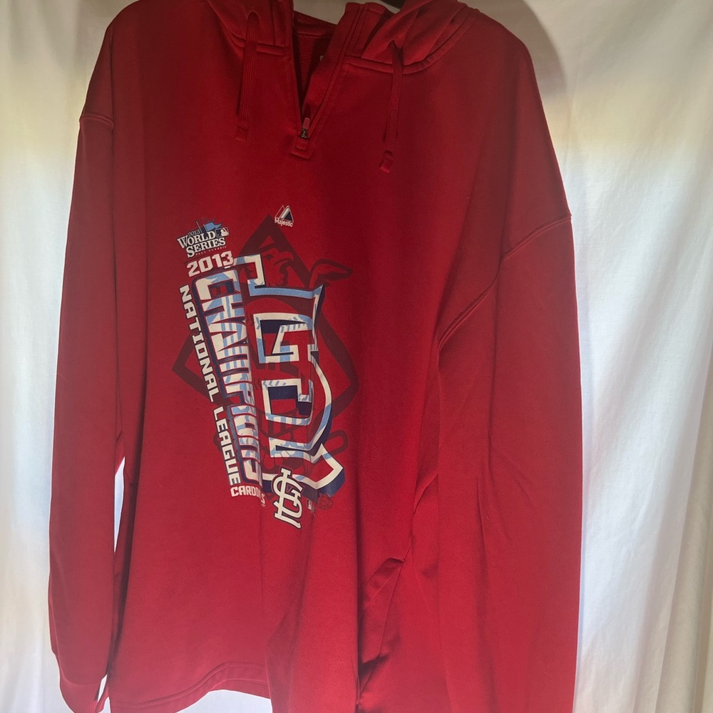 St. Louis Cardinals 2013 National League Champions Red Hoodie Magestic 2XL
